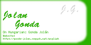 jolan gonda business card